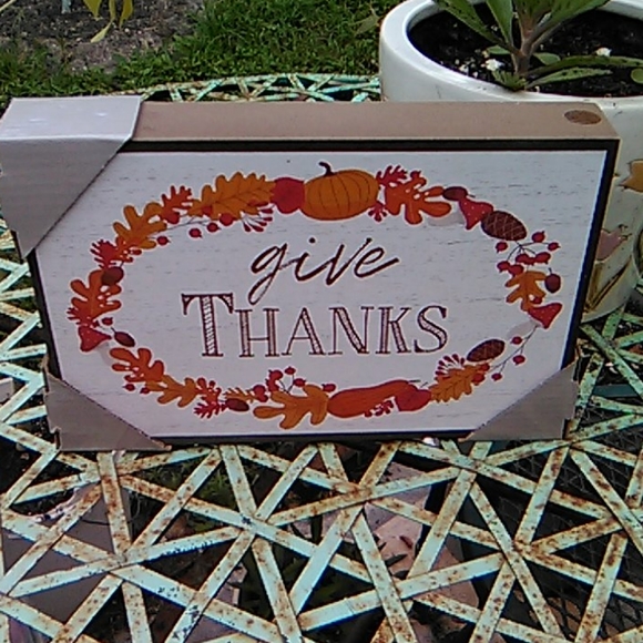 New Fall Reversible Box Sign (Give Thanks) - Picture 2 of 9